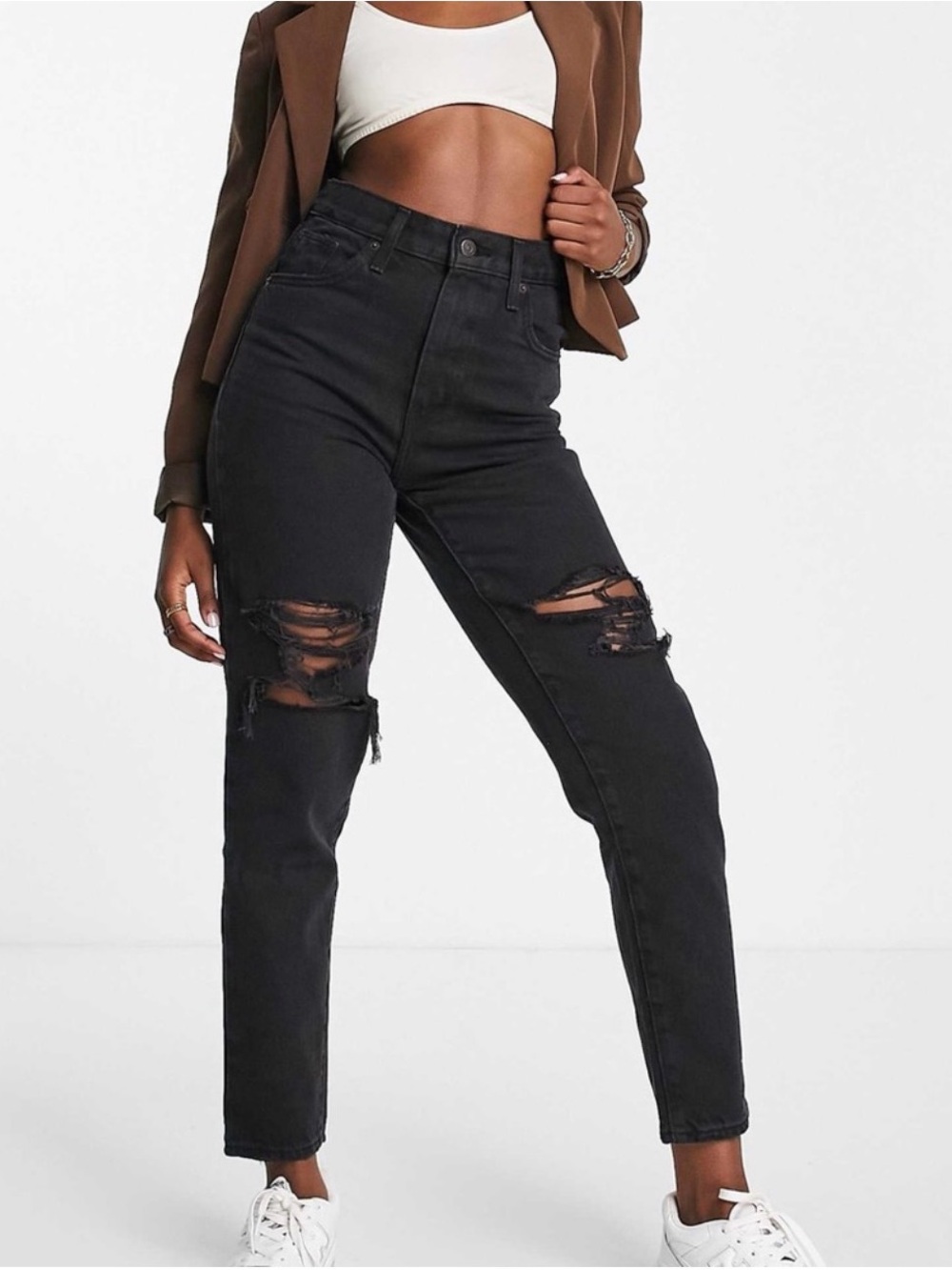 Levi's Black High-Rise Mom Jeans